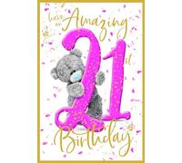 Me to You - Postal Cumpleaños Número 21 Tatty Teddy con Acabado Fotográfico, Colección Oficial