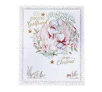 Me To You Tatty Teddy Amazing Girlfriend - Tarjeta de Navidad hecha a mano de lujo, 20,3 x 25,4 cm, colección oficial