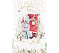 Me To You Tatty Teddy - Tarjeta de Navidad hecha a mano para hija y yerno, colección oficial