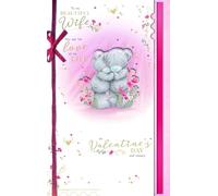Me to You Tatty Teddy - Tarjeta de San Valentín hecha a mano con texto en inglés «To my Beautiful Wife», 17,8 x 27,9 cm, colección oficial