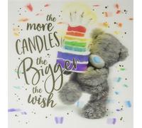 Me To You The More Candles ALV93035 - Tarjeta de cumpleaños con texto en inglés The Bigger The Wish, mixta, tamaño: 6 x 6