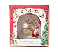 Me to You Tiny Tatty Teddy - Bola de Navidad para bebé, en Caja de Regalo, colección Oficial, Azul, Dorado, Verde, Gris y Rojo