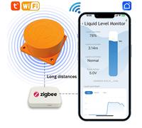 ME201WZ Tuya Smartlife App detección de nivel de agua ultrasónico medidor de nivel de líquido remoto Zigbee de alta precisión