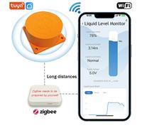 Me201WZ Zigbee Tuya aplicación móvil Detector inalámbrico para hogar inteligente Sensor de nivel de líquido de combustible alarma Monitor de nivel de tanque de agua inalámbrico