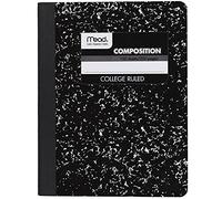 Mead Square Deal Black Marble Composition Book, 100 Sheets, College Rule