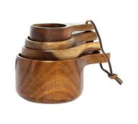 Measuring Spoons, Wooden Kitchen Scoop Set, Rustic Cooking Accessories, Interactive Farmhouse Style Design, Ideal para Beans, Sugar, Honey, Salt, and Dry Ingredient Use 5,31 x 3,35 x 2,36 pulgadas