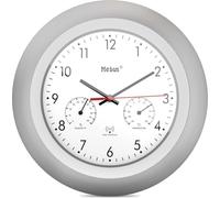 Mebus 19450: Reloj de pared analógico con indicador de temperatura y humedad