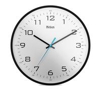 MEBUS analoge Quarz-Wanduhr klassisches Design kräftige, große Ziffern 30cm Durchmesser/Farbe: Schwarz-Weiß/Modell: 16247