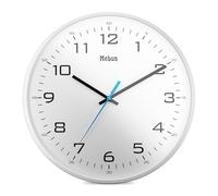 MEBUS analoge Quarz-Wanduhr klassisches Design kräftige, große Ziffern 30cm Durchmesser/Farbe: Weiß/Modell: 16248