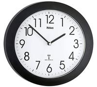 Mebus funk-wanduhr mit schwarzem rahmen und 25 cm durchmesser/farbe: s