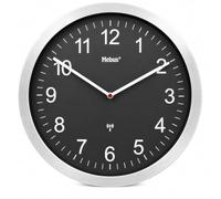 Mebus Reloj de Pared Extragrande, tamaño XXL, Radio, silencioso, sin segundero, Esfera Negra, diámetro de 45 cm, Modelo 14120