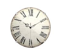 Mebus Reloj de Pared Vintage con números Romanos I sin Ruido de tictac Gracias al preciso Mecanismo de Cuarzo I Cubierta de Cristal cúpula I 20 cm pequeño, Antiguo