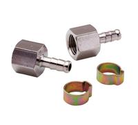 Mecafer Acople para manguera (3/8 hembra, 8 x 13 mm, 2 unidades, con abrazaderas)
