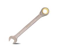 Meccion Llaves Combinadas, Professional 17mm Llaves Fijas con Carraca - Acero Cromo Vanadio Forjada, Niquelada Negro