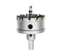 Meccion Taladro de carburo de tungsteno para sierra perforadora de metal TCT para acero inoxidable, hierro, aleación, madera, plástico (68 mm)