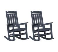 Mecedora 2 Pcs Azul Marino 92 X 70 X 108 Cm Polietileno Vidaxl