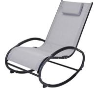 Mecedora metal txt gris claro