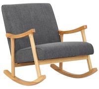 Mecedora morelia en tela gris claro 92x67x82 cm