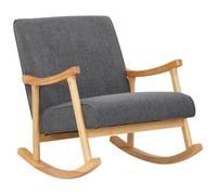 Mecedora morelia en tela gris claro 92x67x82 cm