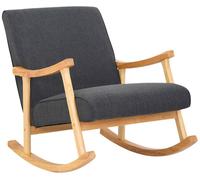 Mecedora morelia en tela gris oscuro 92x67x82 cm