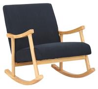 Mecedora morelia en tela negro 92x67x82 cm