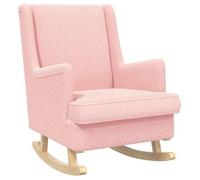 vidaXL Mecedora 62 x 80 x 85 cm Tela de Oveja Rosa