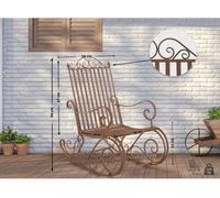Mecedora smilla metal marrón 90x56x94 cm