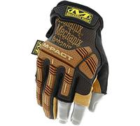 Mechanix Wear M-Pact - Guantes de piel (grande, marrón/negro)