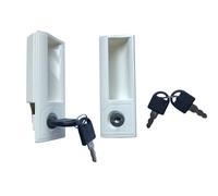 MECOLOR Cerradura de repuesto para casillero, cerradura de manija blanca, cerradura Tailandia CL-2 con llave para gabinetes metálicos MECOLOR con 4/6/9 puertas (cada paquete contiene 2 piezas