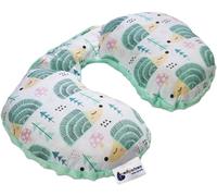Medi Partners Almohada Cervical Coche Bebe cojin cuello niños cojín viaje - 100% Algodón/Minky Avion Neck Travel Pillow Almohadilla Cervicales Nino (Erizos con menta Minky)