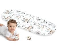 Medi Partners Sabanas Cuna Bebe 86x40 Sabana Bajera Capazo Funda Colchon Combiador para Carro - 100% Algodón Universal Minicuna Moises Sábanas Carrito (Ciervos Y Ardilla)