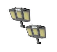 Mediawave Store Kit 2pz Faretto Solare 384 LED smd Sensore di Movimento con Telecomando HS-V97
