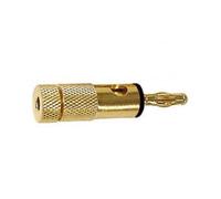 Medidor Conectores 141304 Banana Enchufe, 4 mm, Chapado en oro, Negro