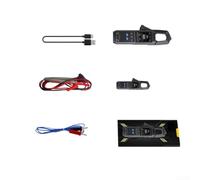 Medidor de abrazadera digital 600A AC DC Corriente 10000 cuentas (con) | Corriente CA/CC de 600 A, voltaje de 750 V, resolución de 10000 cuentas, rango manual, pantalla LCD clara