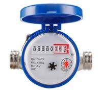 Medidor de Agua Tipo E Mecánico Frío Doble Lectura Digital | Aleación, Vidrio y Metal, Conexión Total, Azul, para Uso Doméstico y Control Preciso