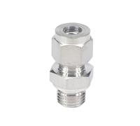 Medidor de ajuste de compresión de aire neumático - Virola de acero inoxidable 304-1 pieza(10mmXM10X1)