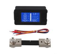 Medidor de amperios de voltaje CC PZEM-015 Pantalla LCD Probador de energía con derivación para corriente de voltaje solar RV marino automotriz (100 A)