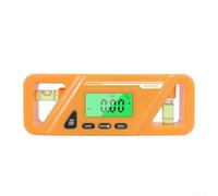 Medidor de ángulo digital Inclinómetro magnético con pantalla LCD para carpintería Rango 0-180 ° Cuerpo ABS (naranja)