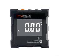 Medidor de ángulo, transportador digital de 0 a 180°, inclinómetro de medición con pantalla de rotación automática para constructores (negro)