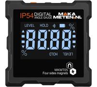 Medidor de ángulos digital, inclinómetro de 4x90° con imanes