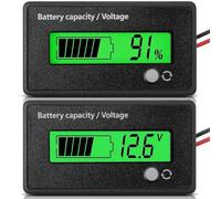 Medidor de batería de 2 V CC, 12 V, 24 V, 36 V, 48 V y 72 V con alarma, capacidad de batería, monitores de batería, plomo-