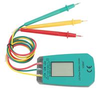 Medidor de campo rotatorio de 3 fases, pantalla LCD, comprobador de secuencia de fases, categoría III, 600V