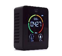 Ewent Monitor de CO2 EW2420 Detector de calidad del aire Pantalla LED Temperatura y Humedad USB-C Negro