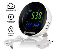 Bresser Bresser CO₂ INV Monitor de medición y control de la calidad del aire, la humedad y la temperatura con registro de datos ideal para espacios cerrados