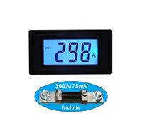 Medidor de corriente CC digital LCD, amperímetro CC de 300 A, medidor de panel de amperios, incluye amperímetro de 300 A y 75 mV, voltaje de suministro: CC 5 V, 24 V, CA 8-12 V.(Power supply DC 24V)