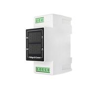 Medidor de corriente y voltaje doble pantalla CC DC3.5-30V 20A 50A 100A Amperímetro digital tipo carril Din(DC0-300V 10A)