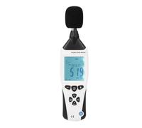 medidor de decibelios, Medidor de ruido digital nivel sonido con pantalla LCD, retención máxima, retroiluminación y sensor sensibilidad