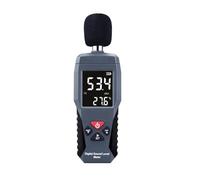 medidor de decibelios, Sonómetro digital con pantalla LCD en color, sonómetro, alarma, retención máxima/mínima y ponderación A