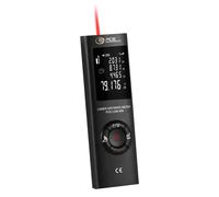 Medidor de distancia con rango hasta 40 m / Función Pitágoras / Suma y resta de distancias / Medición de distancia continua / Cálculo de superficies y volumen / Clase de protección IP54 / PCE Instrume