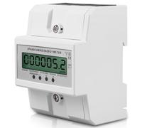 Medidor de electricidad trifásico, medidor trifásico de 100 A, medidor de electricidad calibrado con pantalla LCD, medidor de electricidad digital 50/60 Hz, trifásico, 4 cables, para riel DIN